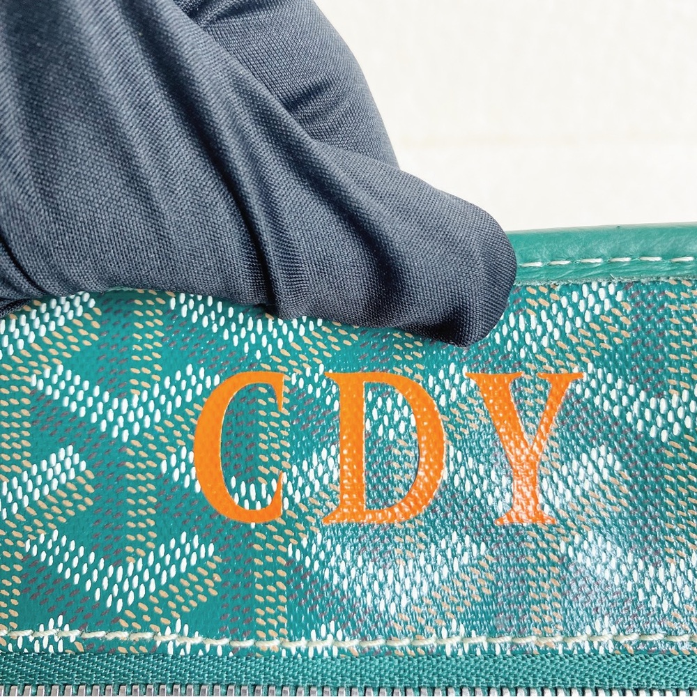 Goyard Goyardine Saint Louis PM Green Shoulder Tote Bag & Pouch - Picture 7 of 9